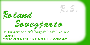 roland sovegjarto business card